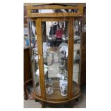 Oak bowfront contemporary cabinet