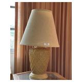 Rattan wrapped side table