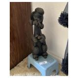 Vintage black poodle bank