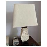 Asian resin table lamp with dragon design