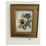 Needlepoint floral wall art