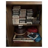 Assorted 8track tapes incl. Willie Nelson, records