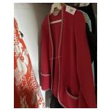 Vintage clothing - 4 dresses, red houndstooth coat