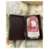 Ephemera, wood box, vintage purse,