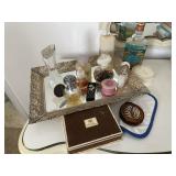 Dresser set with vintage perfume, Yardley perfume,