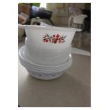 Correll & Pyrex ware - cereal bowls, mixing bowls