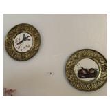 Three wall plates - birds & resin carved Paris