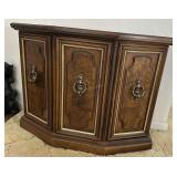 1980s tri door entry credenza
