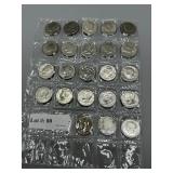 Twenty-Three Kennedy Half Dollars: 1964, 1982, (20