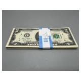 Fifty Consecutive US $2 Federal Reserve Notes seri