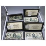 Four US $2 Federal Reserve Notes 1st issued by Con