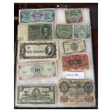 Eleven Foreign Paper Currency: 1937 $1 Canadian; 1