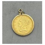 1881 US $5 Liberty Head Gold Coin