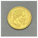 1864 Napoleon III 20-Franc Gold Coin