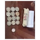 Roll of Buffalo Nickels, Roll Wheat Pennies, 1958