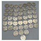Forty-Six Kennedy Half Dollars