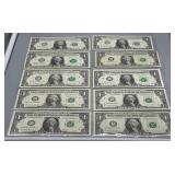 Twenty-Nine US $1 Federal Reserve Star Notes (1 mi