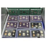 Twelve US Proof Sets incl Mint: (4) 1972, (2) Mint