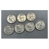 Four Susan B Anthony Dollars & Three Bicentennial
