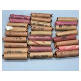 Twenty-Six Rolls of pennies