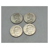 Four Eisenhower Dollars: 1971, (2) 1972, & Bicente