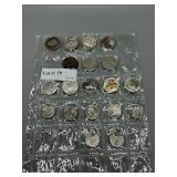 Assort US & Foreign Coins: 1907 Barber Half Dollar