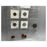 1859, 1901, 1906 Indian Head Cent, 1943 Steel whea