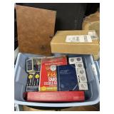 Tub of Coin supplies incl coin holders of various