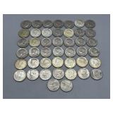 Forty-Four US Kennedy Half Dollars: 1964, (2)1964-