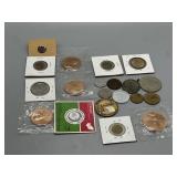 Nineteen Foreign Coins/Commemorative Tokens