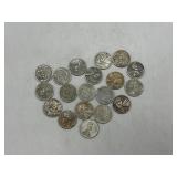 Nineteen Steel Wheat Pennies