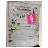 Sterling jewelry grouping - necklaces, charm brace
