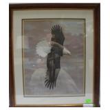 WM Zimmerman 1978 Eagle print artist signed 28' x