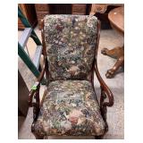 Fabric carpet rocker with cat design 36' x 34' x 2
