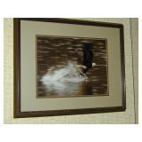 Eagles in flight print framed 18' x 21.5'
