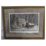 'Winter Welcome' Richard Laird artist signed print