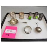 Sterling napkin ring 'mama & papa' set,