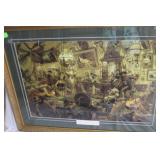 'Mind if I Join You, Gentlemen?' framed litho by a