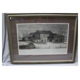 Peter Keating 'New Hope Barn' signed & numbered li