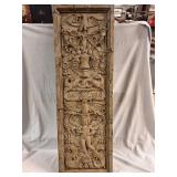 Sandstone grape & Greecian motif wall hanger 43'