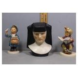 Three Goebel figures in boxes - What's New?, Nun H