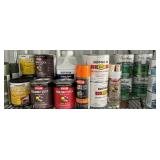 Shelf lot of paints and coatings