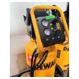 DeWalt upright air compressor on wheels