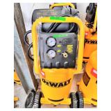 DeWalt upright air compressor on wheels