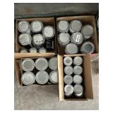 Mixed paint job lot grouping includes. 6 qt. Wood