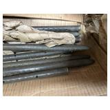 Ten concrete steel stakes