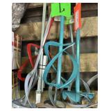 7X$ Assorted Paint or plaster mixers