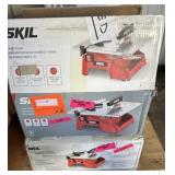 2X$ Skil 7' wet tile saws 3540-02 used powers up