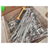 Box lot of assorted wrenches & sockets