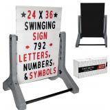 Excello Global Swinging Chalkboard